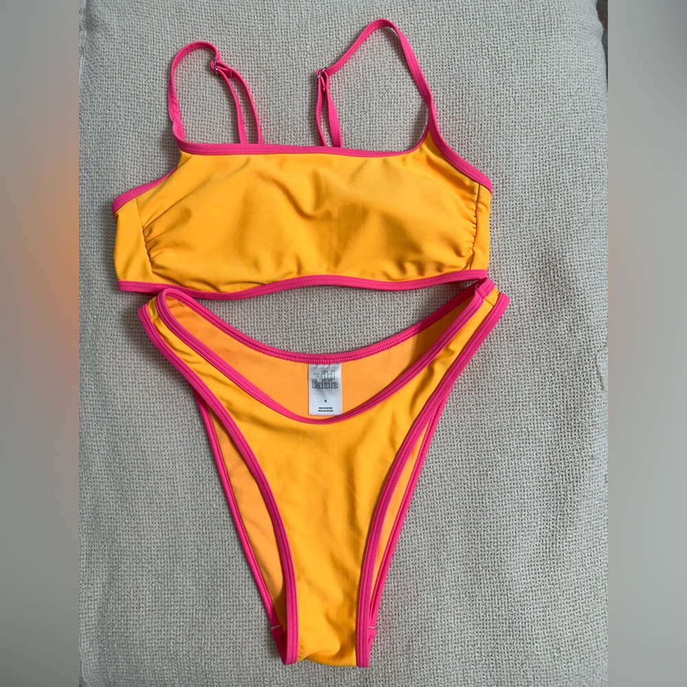 Wild Fable Yellow and Pink Bikini